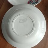 Set of 12 earthenware plates Salins, Nelly red