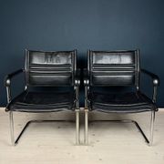Mid-century Bauhaus style office chair set by Mart Stam for Stol Kamnik, 1980s.