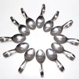 Set of Twelve Steel Serving Spoon by Pinti, Italy, 1980s