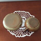 Lunch cup and under cup in stoneware - vintage