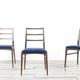 Set Of 4 Vintage Richard Hornby For Heals Fyne Ladye Afromosia Chairs.