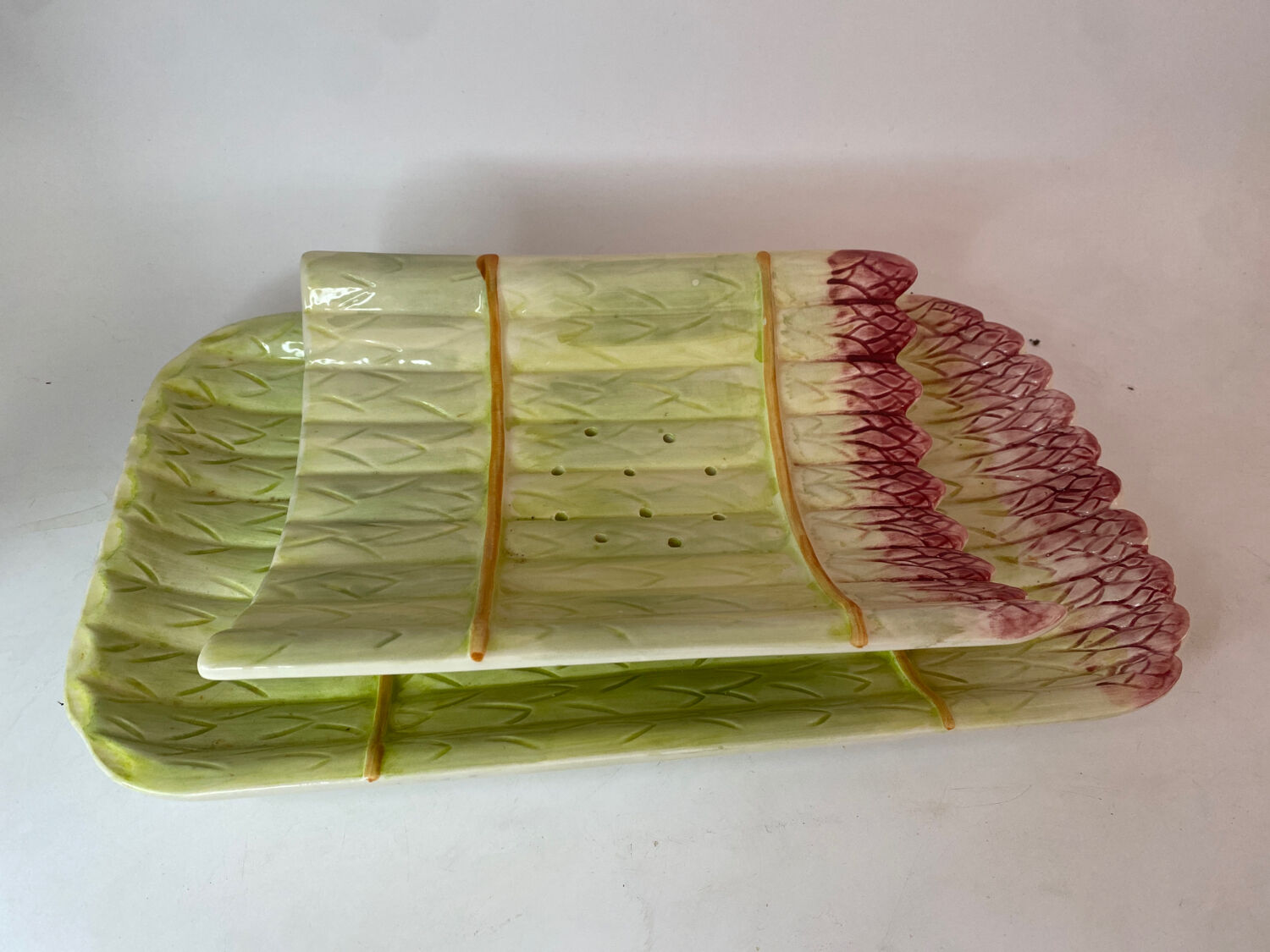 French porcelain asparagus dish