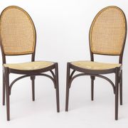 Pair of Vintage Thonet Bentwood Dining Chairs, Viennese Cane, 1960s–1970s