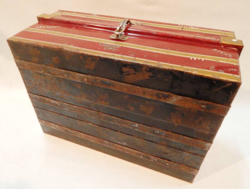 Original Patina Metal Vanity Trunk