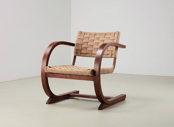 Chaise longue rare par Bas van Pelt pour My Home Pays-Bas 1936