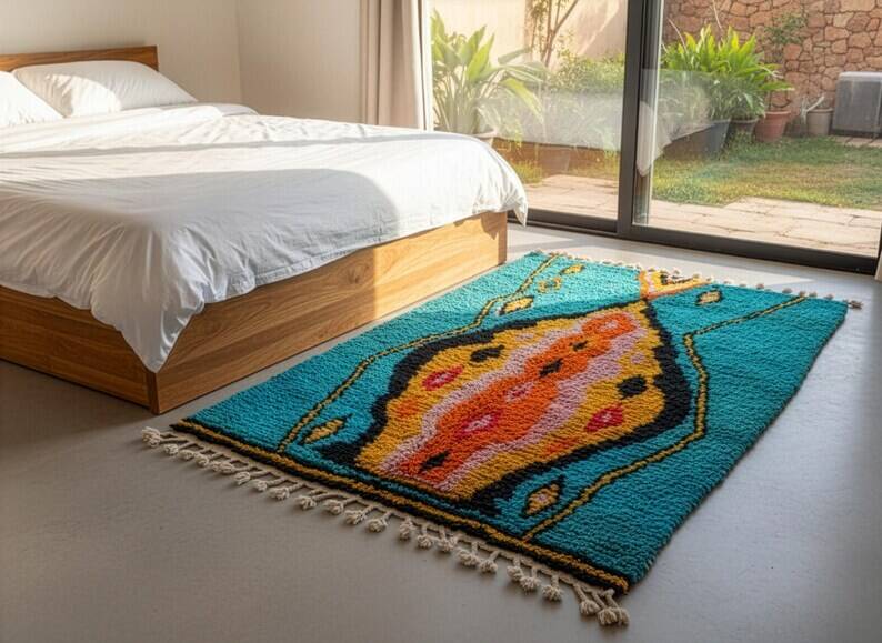 Tapis bérbere rare artisanal 200cmx300cm