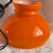Lustre suspension, vintage, opaline, Orange Annee70
