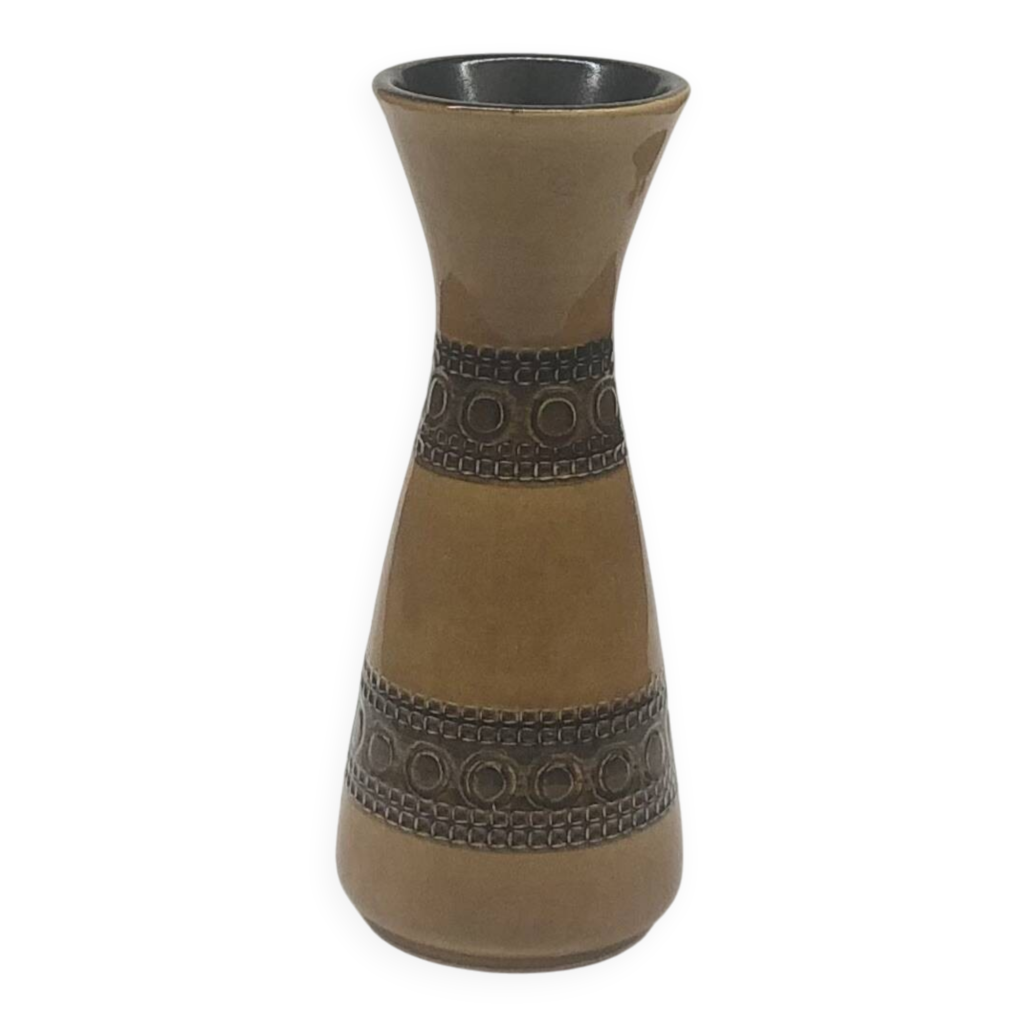 West Germany mustard diabolo vase