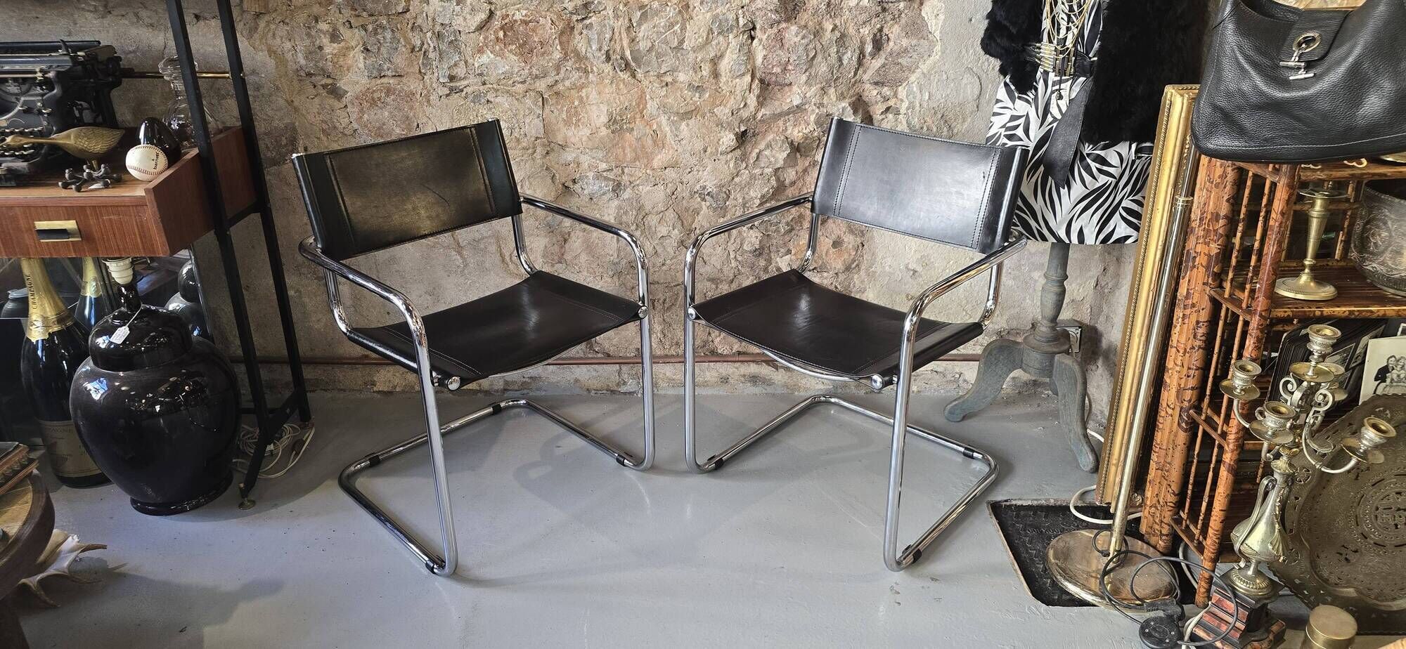 Mart stam (1899-1986) - pair of bauhaus s34 armchairs - 1970 -