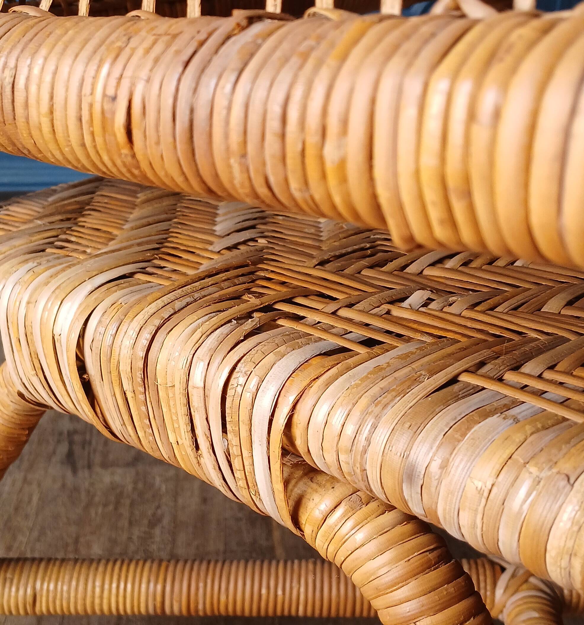 Rattan armchair in the style of Kay Fisker for R. Wengler. Danish work from the 1960s.