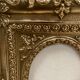 Pair of brass photo frames