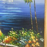 Old Oil Painting Frame Gold Provence Mediterranean Italy