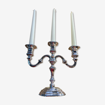 3-pointed silver candlestick with pure silver 1000/1000e