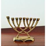 Bougeoir vintage en laiton wainberg m8534 israel menora 9