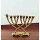 Vintage brass wainberg m8534 israel menora 9 candle holder