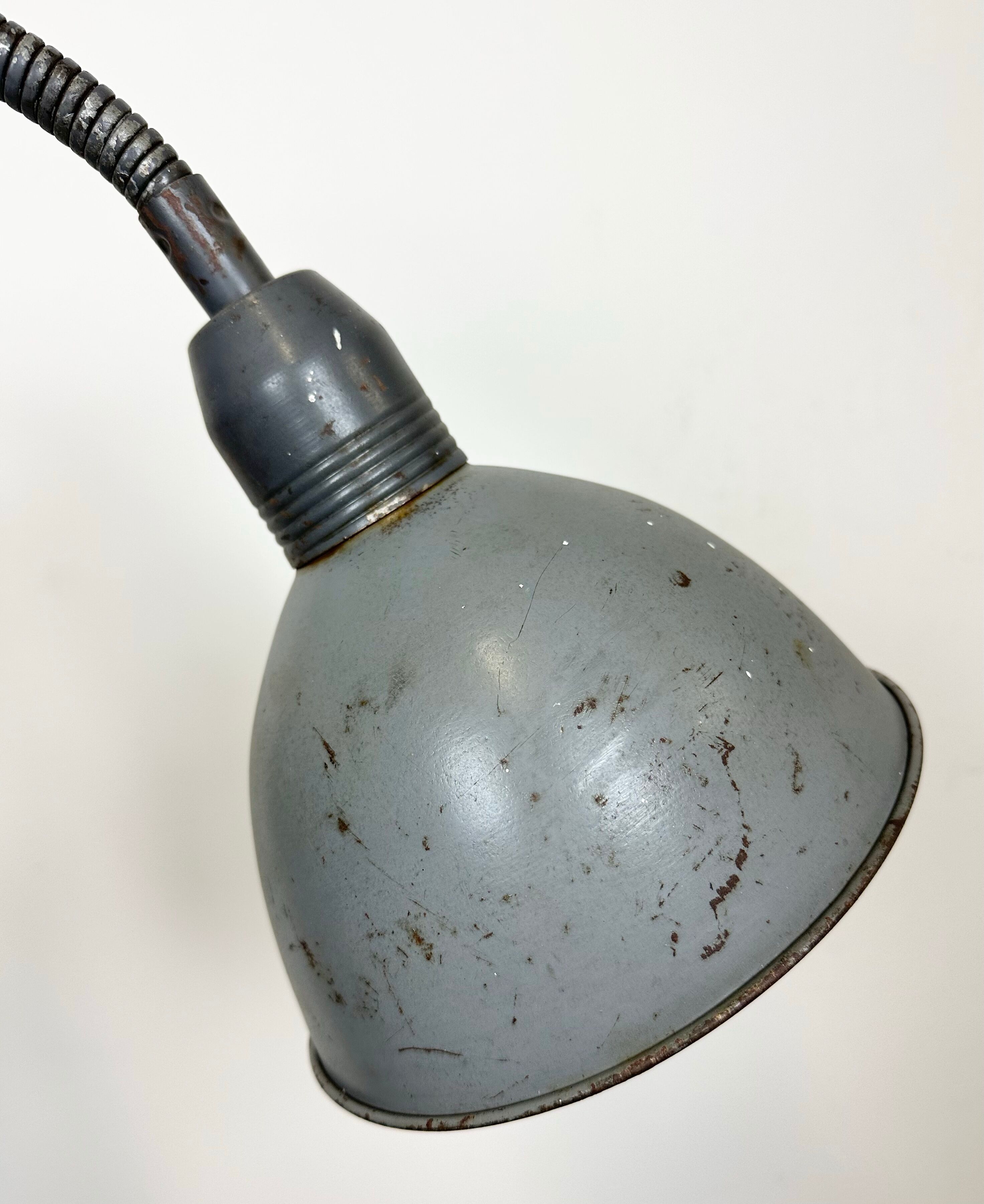 Grey Industrial Scissor Wall Lamp from Elektroinstala, 1960s