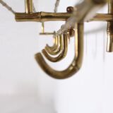 Portemanteau en laiton façon bambou