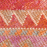 Turkish vintage geometric pattern red runner rug