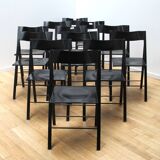 Suite of 12 folding designer chairs