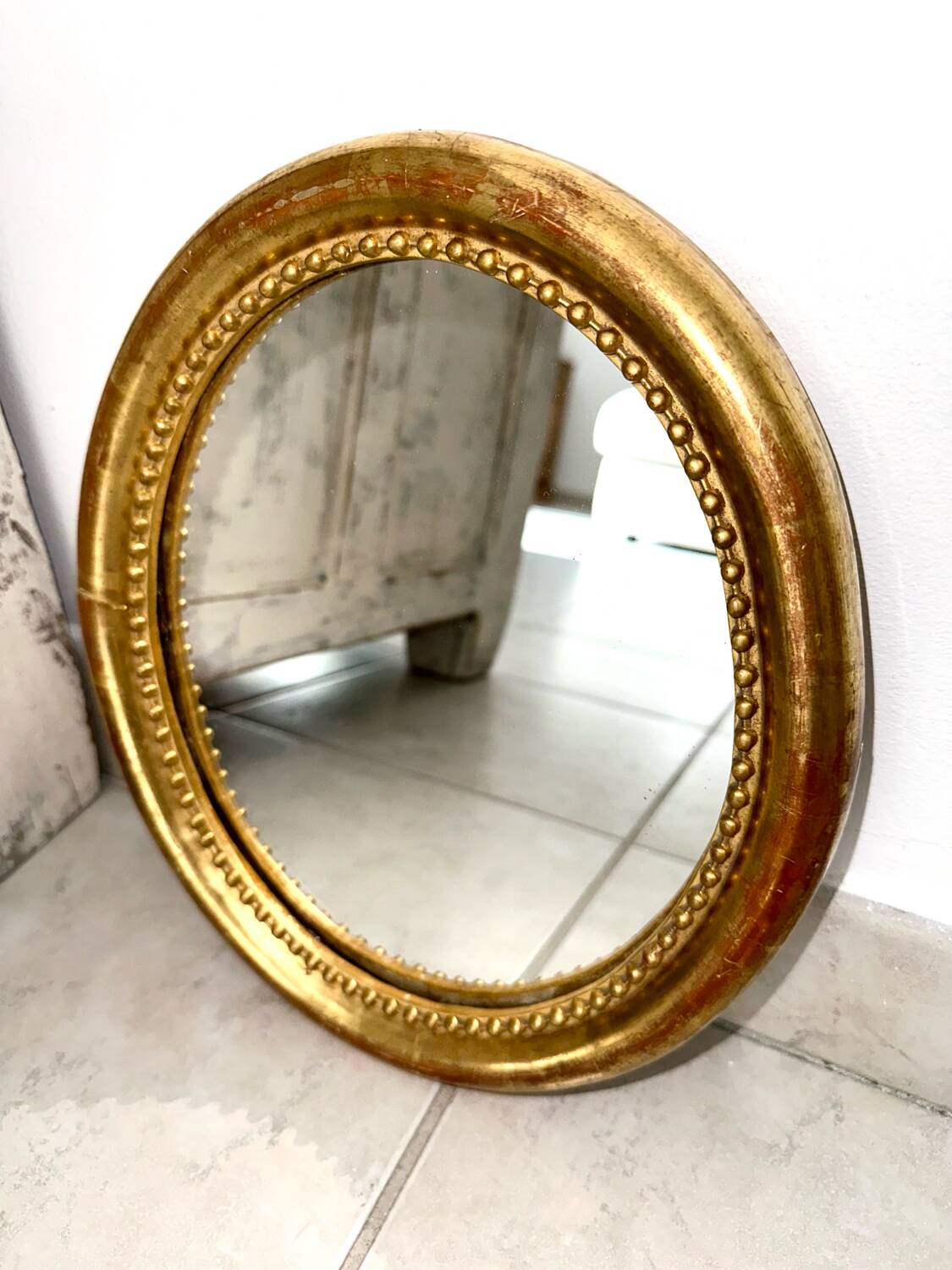 Old oval mirror early 20th century