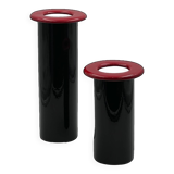 80s Design Ceramic Vases - Modern Vintage Home Decor Made in Italy – set of 2