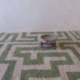 Tapis Contemporain Vert et Beige - 305 x 250 cm