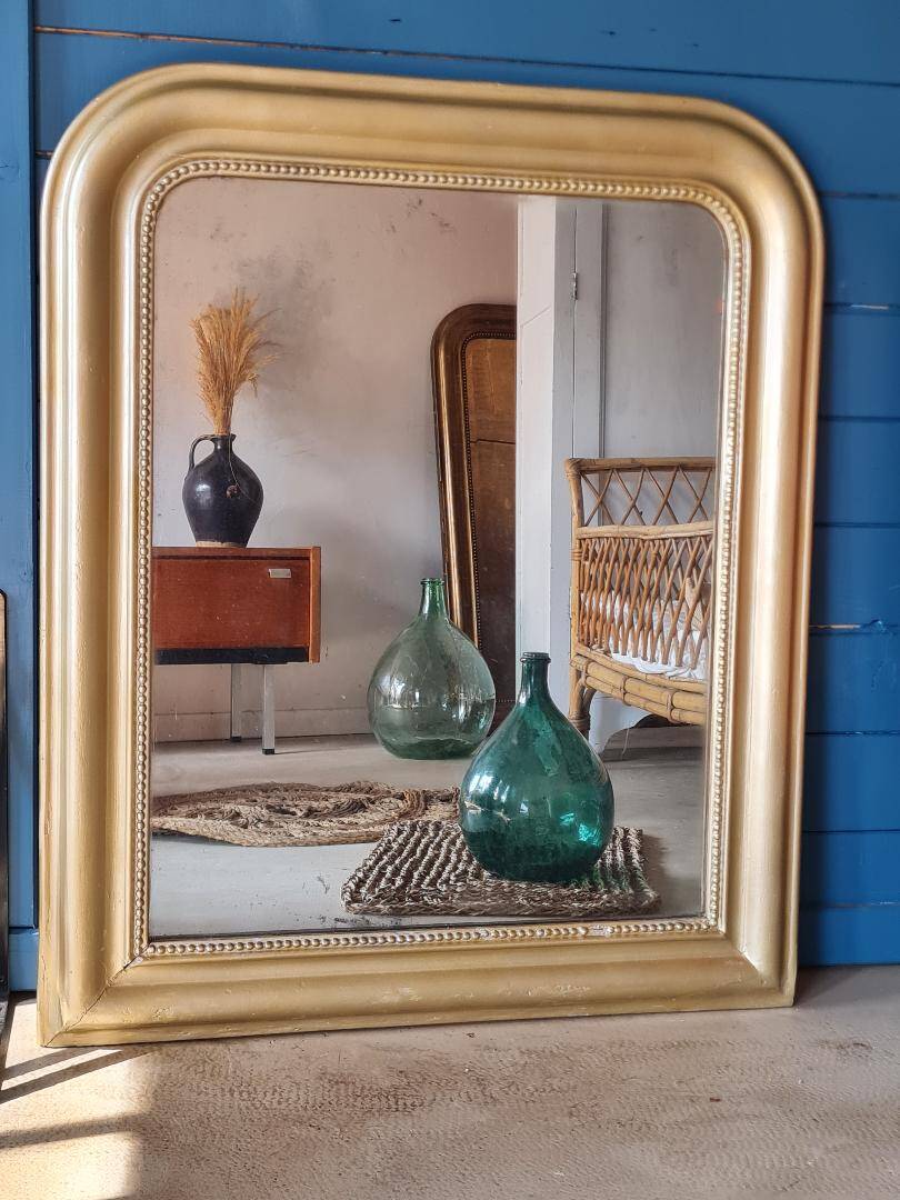 Miroir Louis Philippe doré 88 x 72