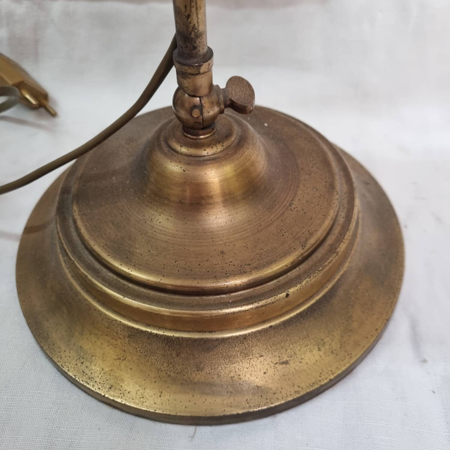 Brass notary and banker lamp