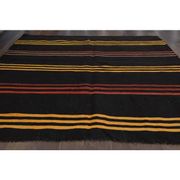 Vintage Turkish Oushak Handmade Wool Cotton Brown Area Rug 128x146