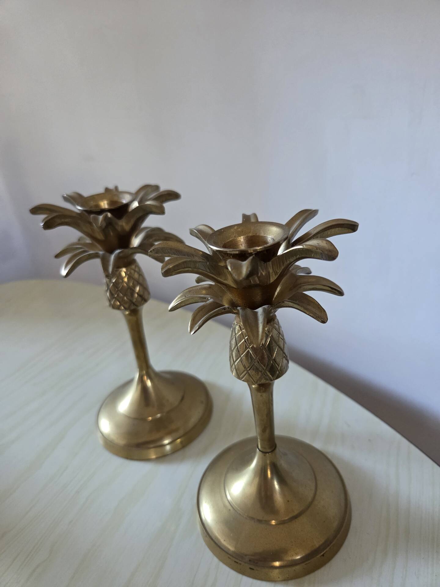 Pair of vintage brass candlesticks