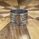 Silver metal napkin ring with the letter J