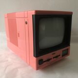 Portable pink TV 80s