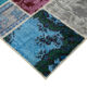 Handwoven oriental overdyed 204 cm x 304 cm multicolor patchwork rug