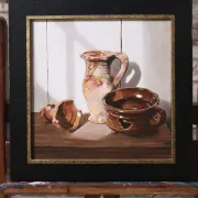Still life with jug and brazier (finds) – Marjolein van den Berg, c. 2011