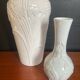 A pair of vintage vases in glazed porcelain.