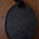 Vintage medallion domed glass dried flowers black gold