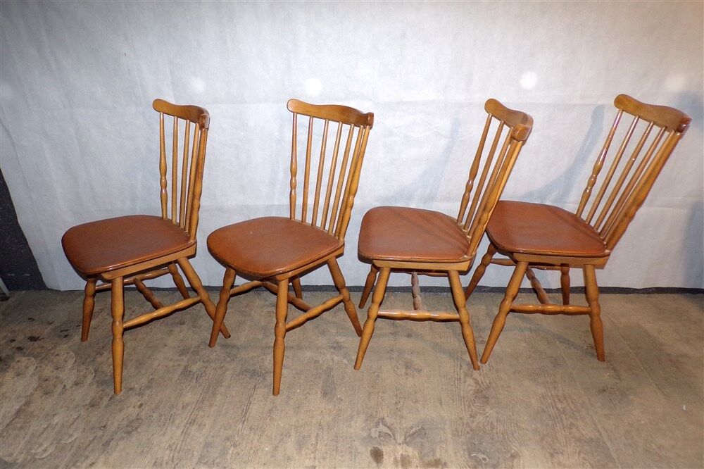 Set of 4 Baumann chairs stamped