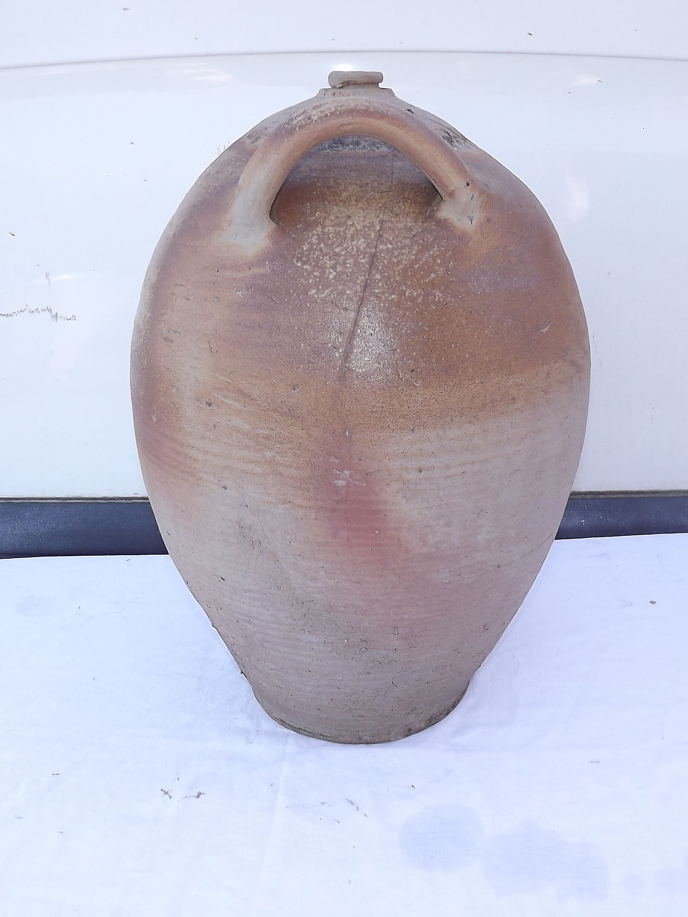 Oil jar in enamelled Grés 19th