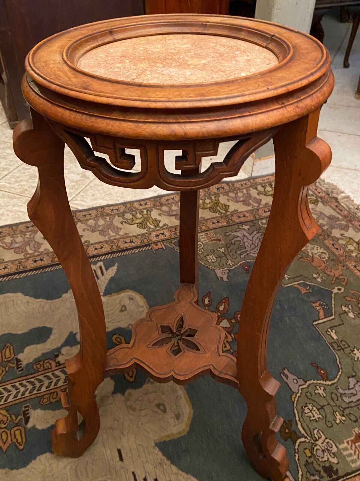 Selette pot holder late nineteenth early twentieth in solid beech style China Far East