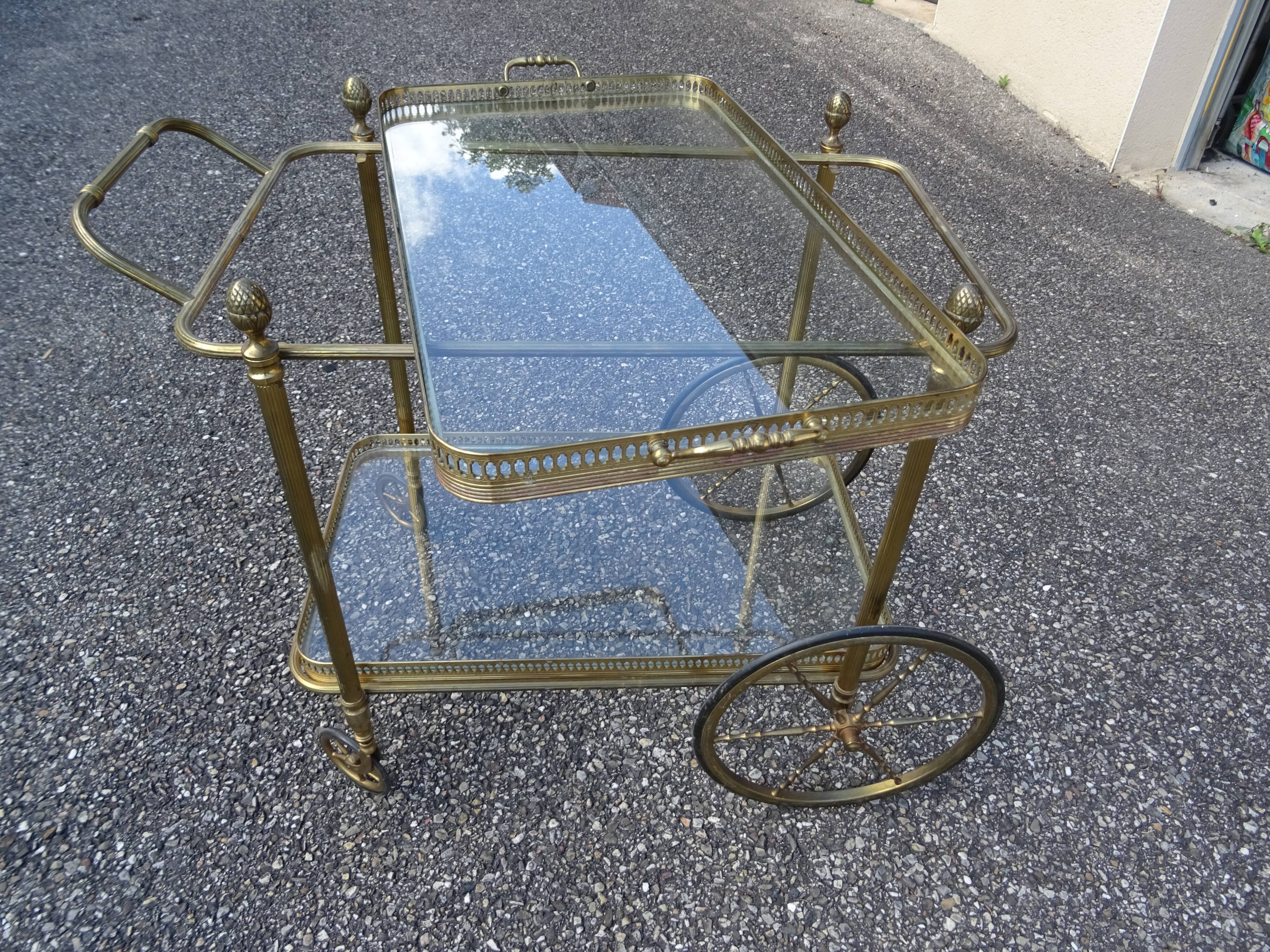 Rolling serving table in neo-classical Louis XVI style.