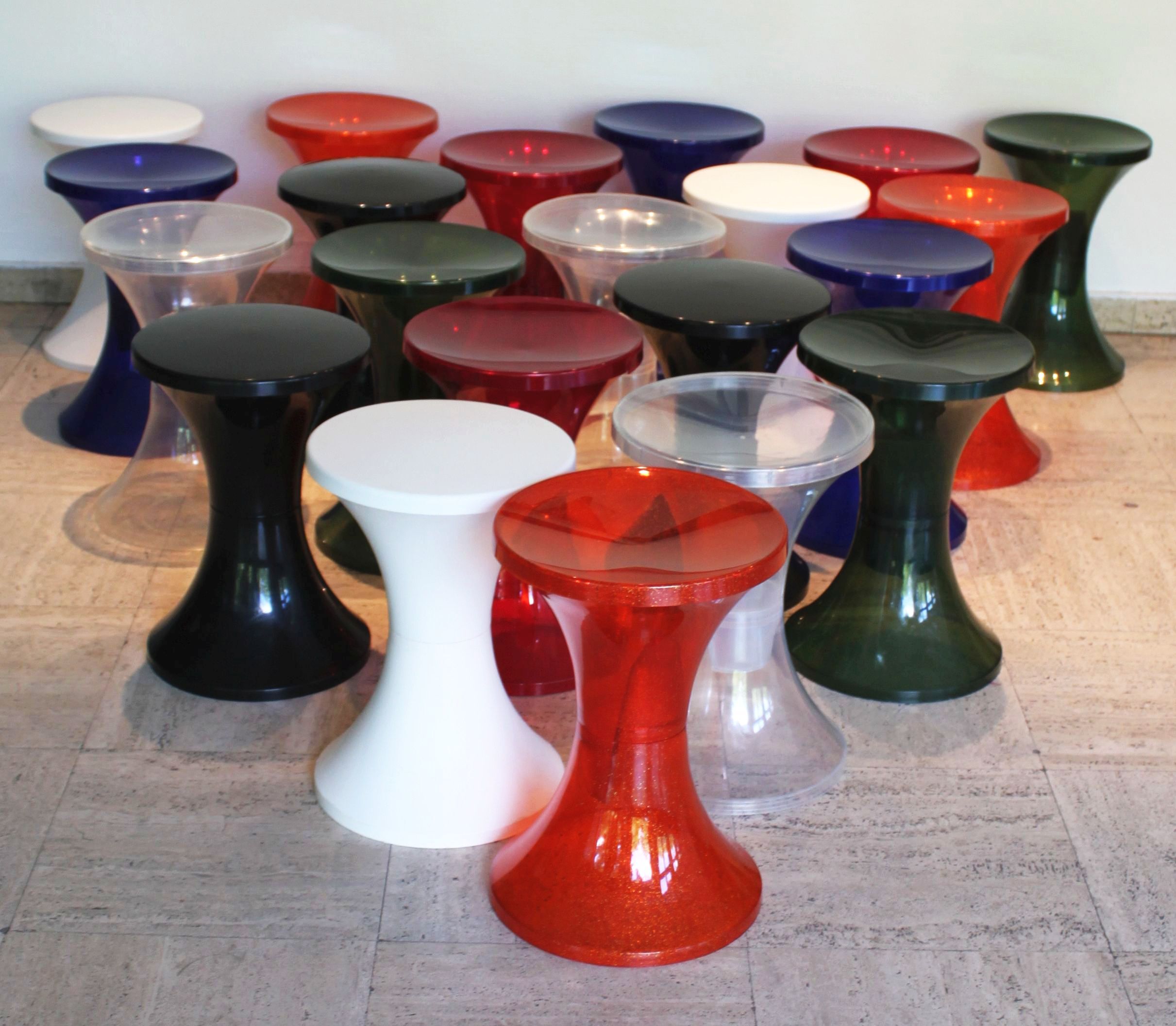 Tabouret TamTam Krystal Indigo, Henry Massonnet