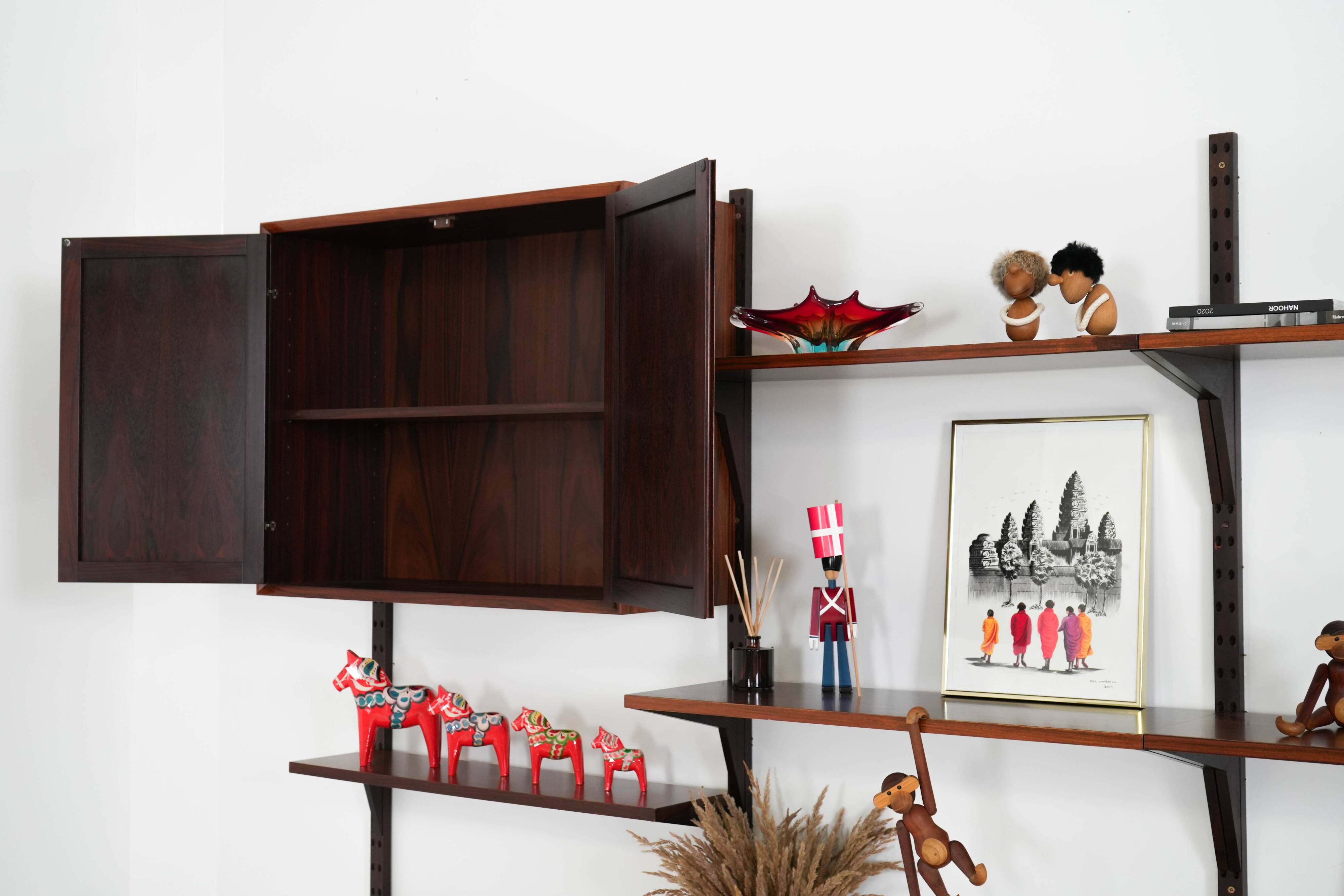 Modular shelving by Poul Cadovius, rosewood, 1970s