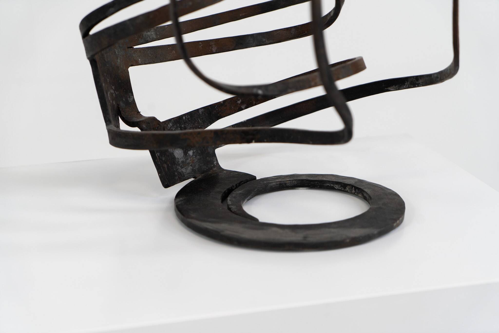 Brutalist candelabra in the manner of Jean Touret