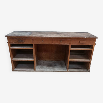 Workshop or trade counter from the 1950s in solid wood