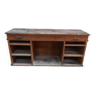 Workshop or trade counter from the 1950s in solid wood