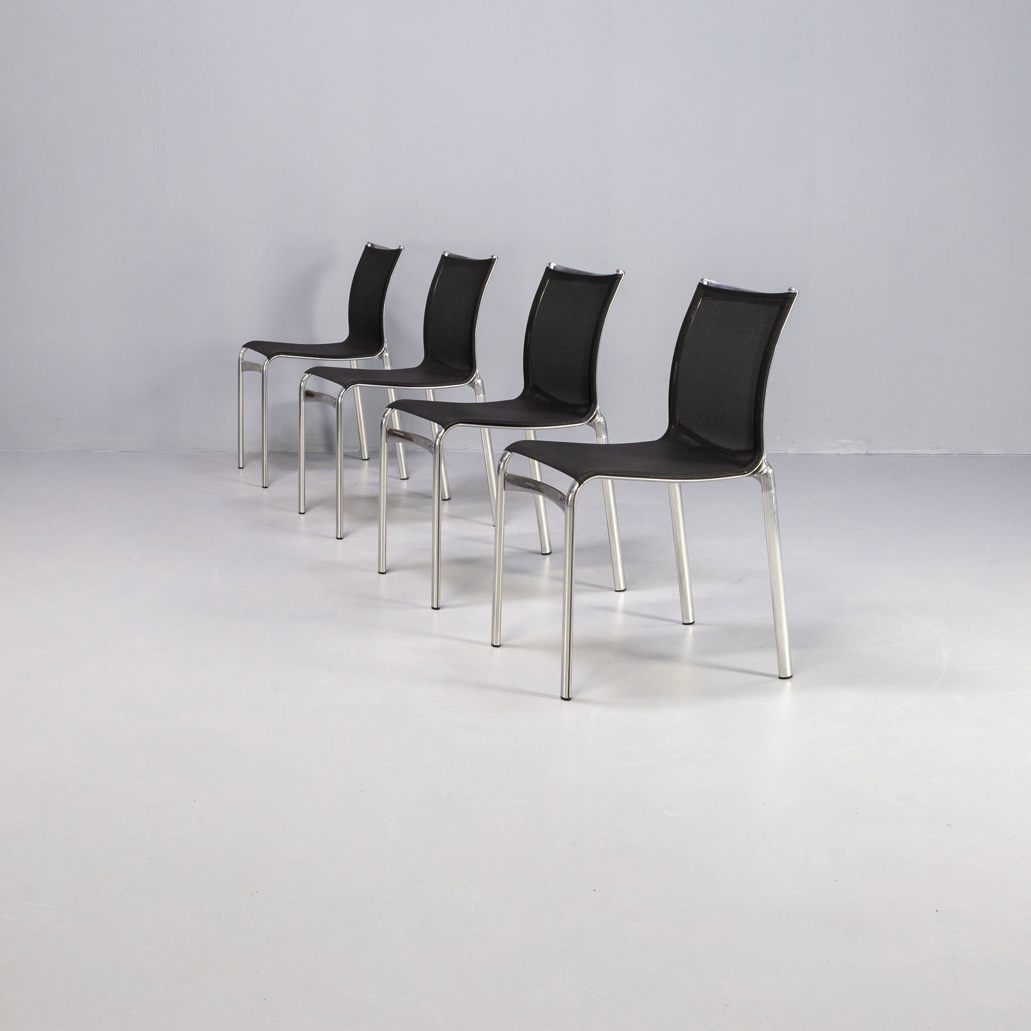Alberto Meda model ‘416 High Frame’dining chair for Alias set/4