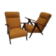 Pair of Scandinavian armchair compass feet 50s