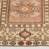 4x7 Cream & Brown Turkish Vintage Rug 120x211Cm SK 22198