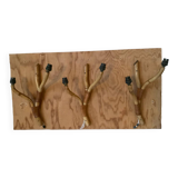 Rattan wall light trio