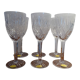 6 glasses white wine / port crystal of Lorraine cut old